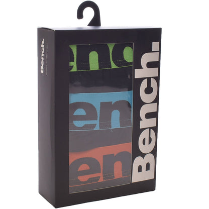 Bench Mens Action 3 Pack Elasticated Boxer Shorts