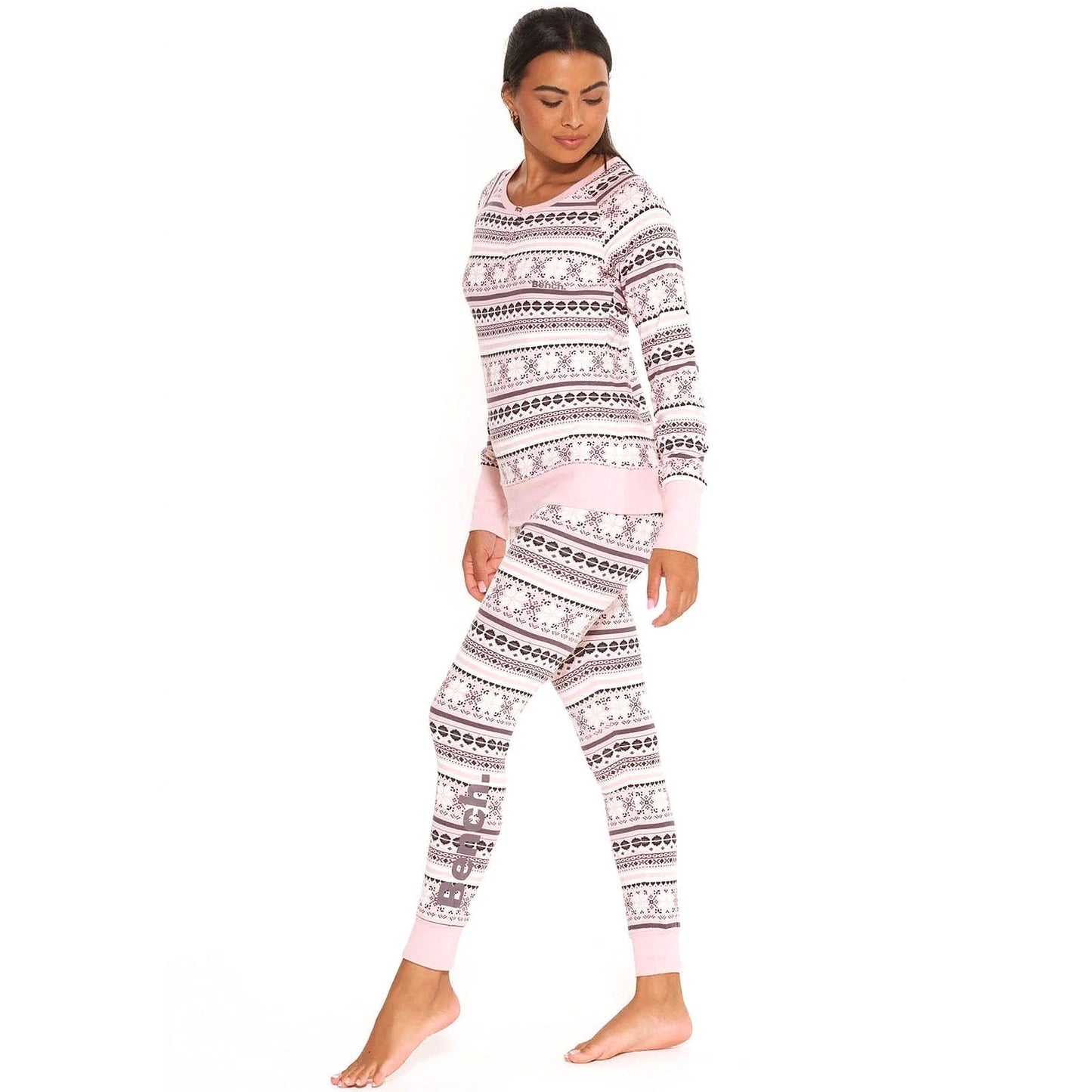 Bench Womens Sofiana Fairisle Long Sleeve Loungewear Set