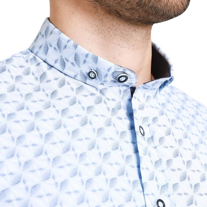 Bewley Ritch Mens Cinco Big Tall Geo Print Shirt - Sky