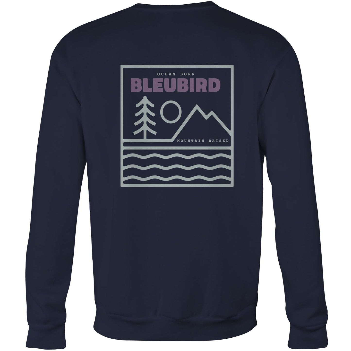 Bleubird Unisex Campout Crew Neck Sweatshirt - Navy