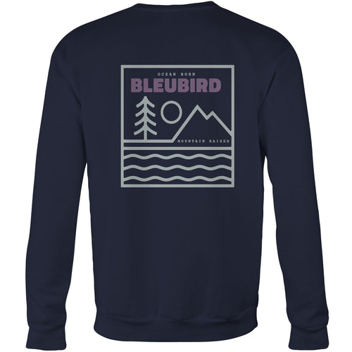 Bleubird Unisex Campout Crew Neck Sweatshirt - Navy