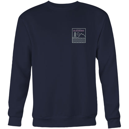 Bleubird Unisex Campout Crew Neck Sweatshirt - Navy