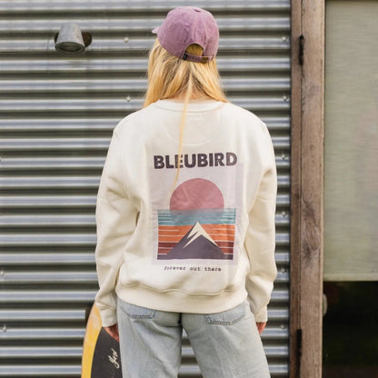 Bleubird Womens Everline Cropped Crew Sweatshirt