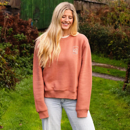 Bleubird Womens Shoreline Cropped Crew Sweatshirt