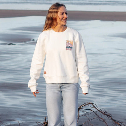 Bleubird Womens Solace Cropped Crew Sweatshirt