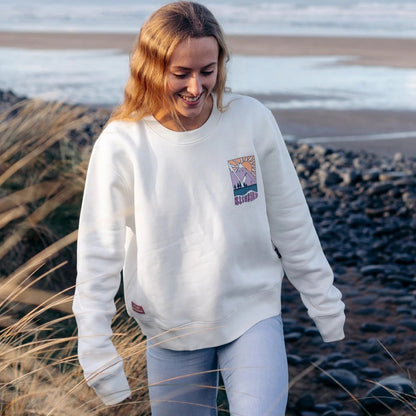 Bleubird Womens Solace Cropped Crew Sweatshirt