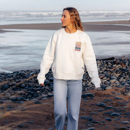 Bleubird Womens Solace Cropped Crew Sweatshirt