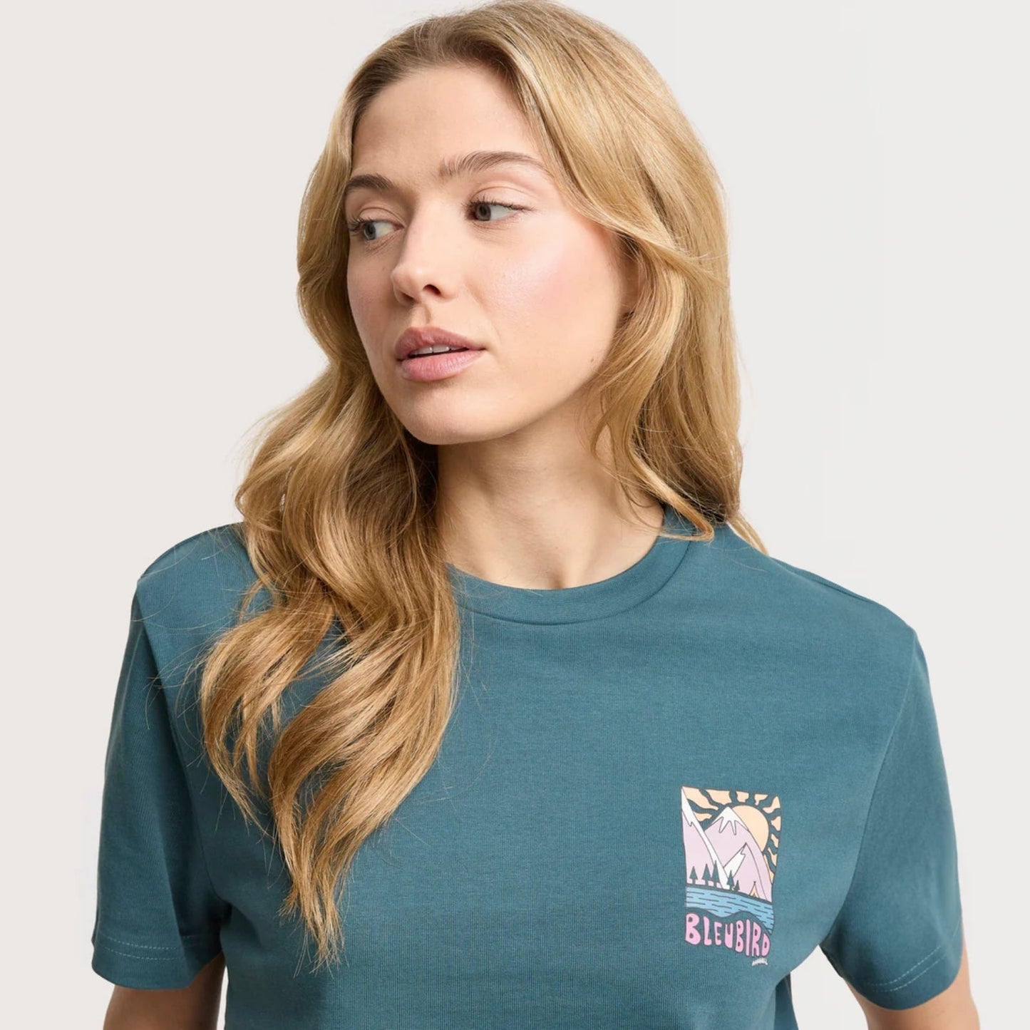 Bleubird Womens Solace Cropped Short Sleeve T-Shirt