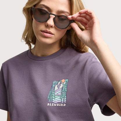 Bleubird Womens Trailhead Cropped Short Sleeve T-Shirt