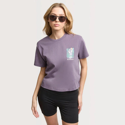 Bleubird Womens Trailhead Cropped Short Sleeve T-Shirt