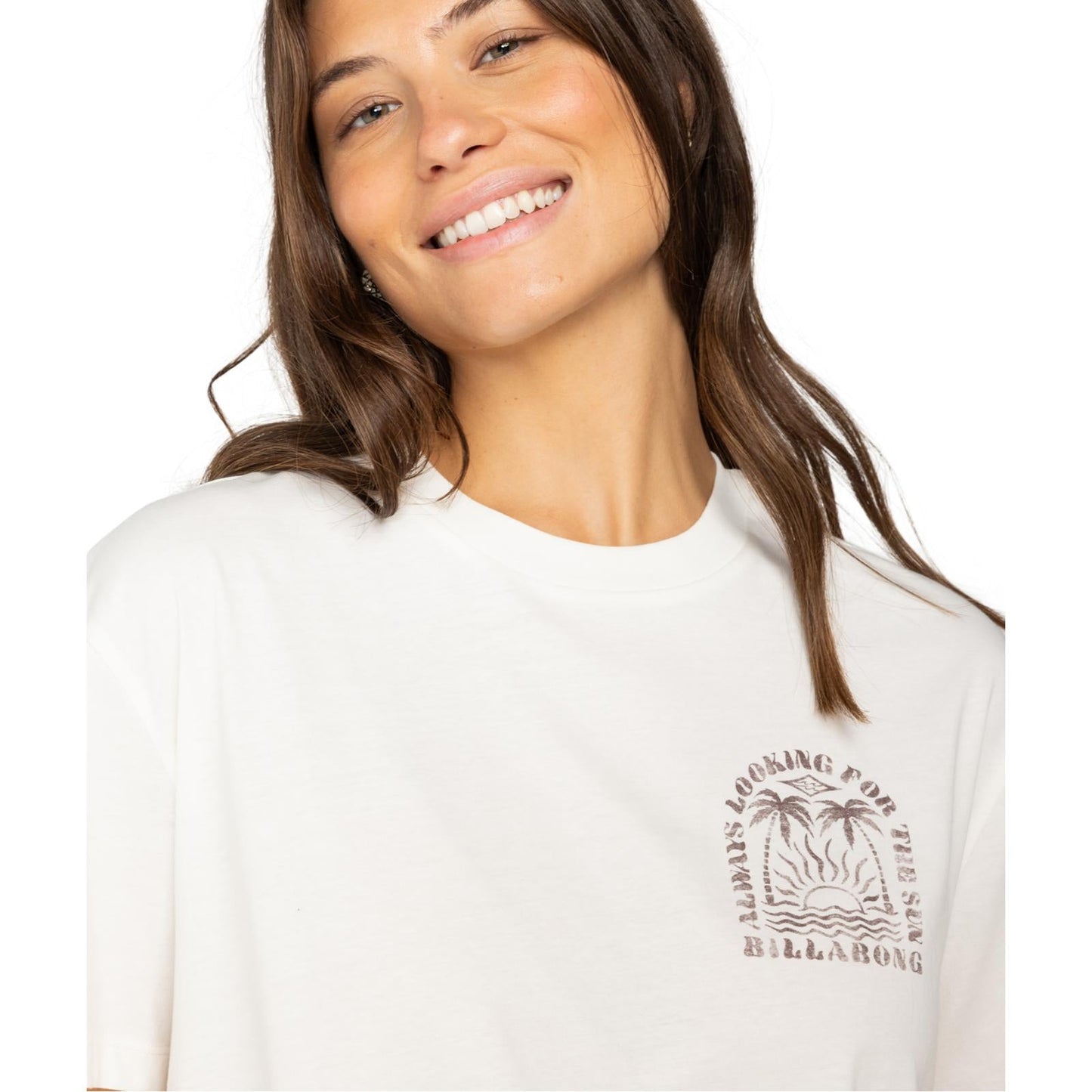 Billabong Womens Always Looking Vintage Short Sleeve Cotton T-Shirt