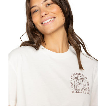 Billabong Womens Always Looking Vintage Short Sleeve Cotton T-Shirt