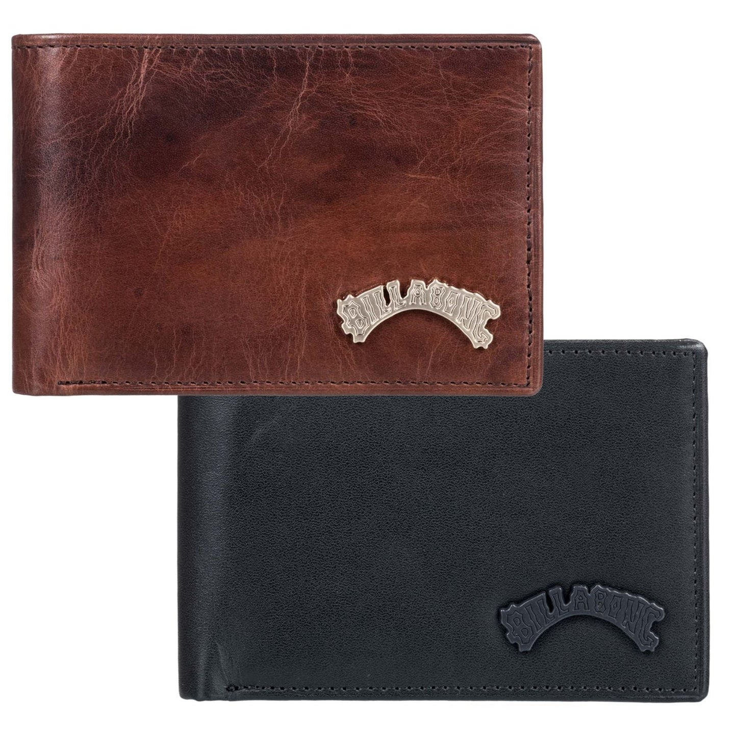Billabong Mens Arch Leather  Tri-Fold Wallet