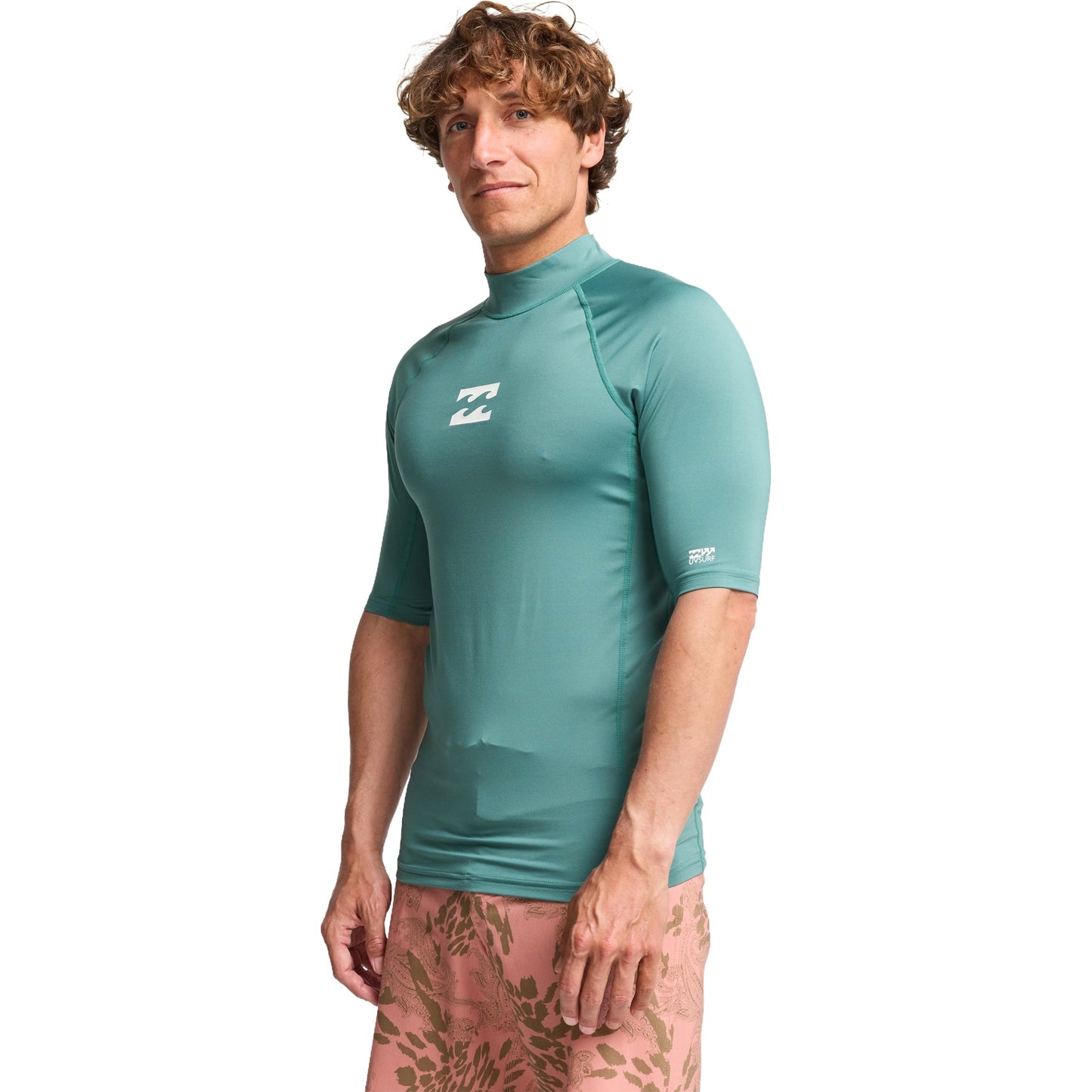 Billabong Mens Waves All Day Short Sleeve Swim Swimming Rash Vest