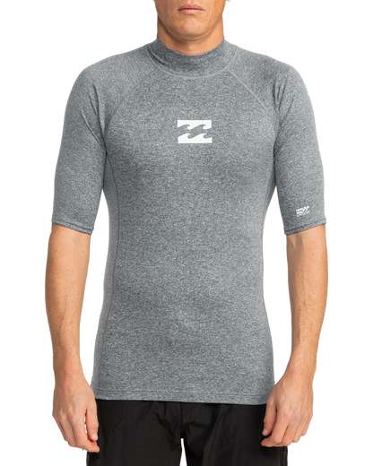 Billabong Mens Waves All Day Short Sleeve Swim Swimming Rash Vest