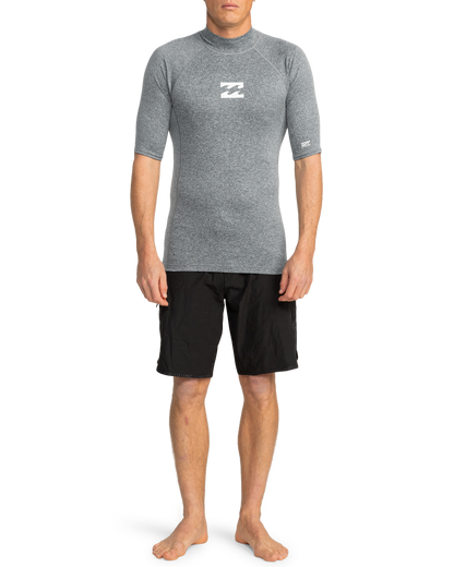 Billabong Mens Waves All Day Short Sleeve Swim Swimming Rash Vest