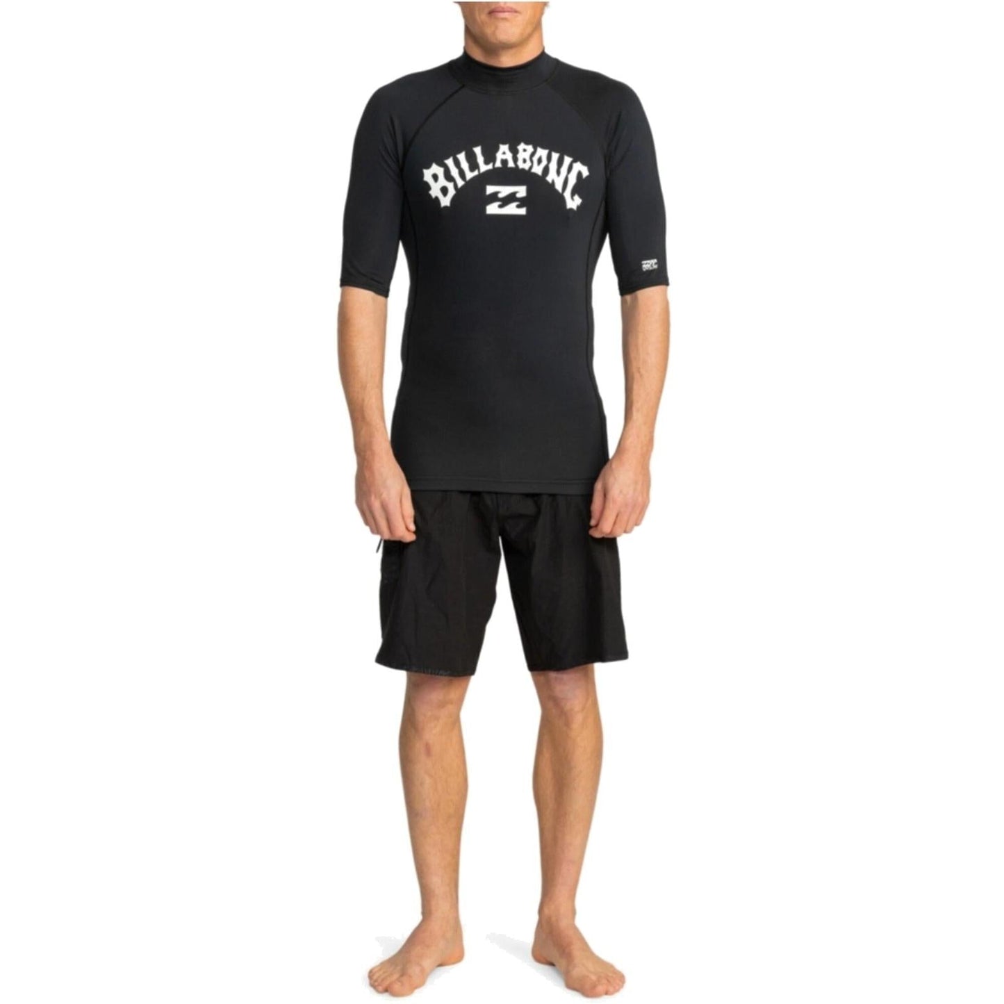 Billabong Mens Logo Surf Short Sleeve Rash Vest