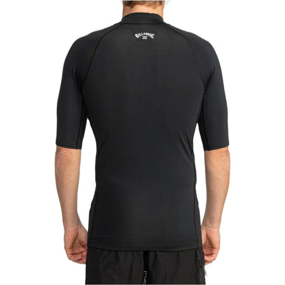 Billabong Mens Logo Surf Short Sleeve Rash Vest