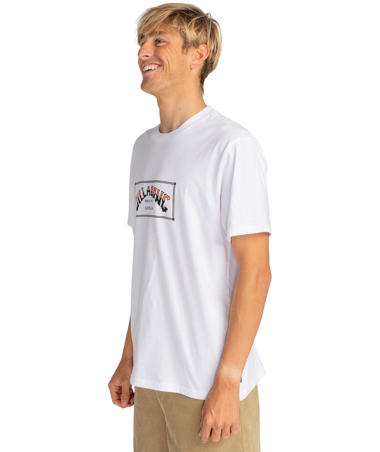 Billabong Mens Arch Short Sleeve T-Shirt Top Tee Shirt Cotton Graphic Crew Neck