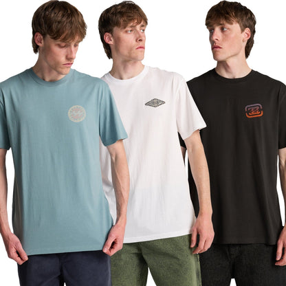 Billabong Mens Crayon Wave Short Sleeve T-Shirt