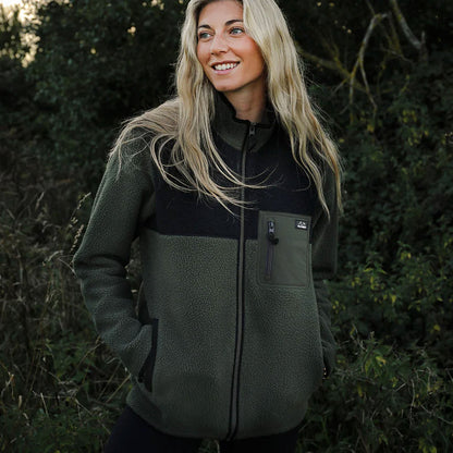 Bleubird Polar Full Zip Sherpa Pullover Fleece - Forest