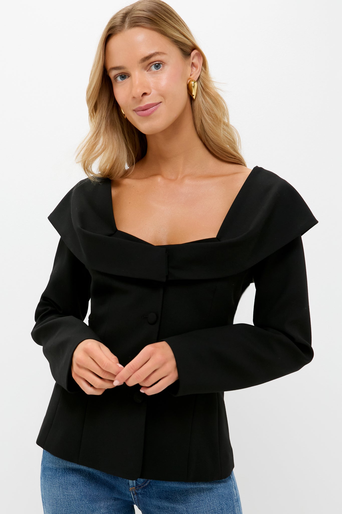 Black Monroe Top