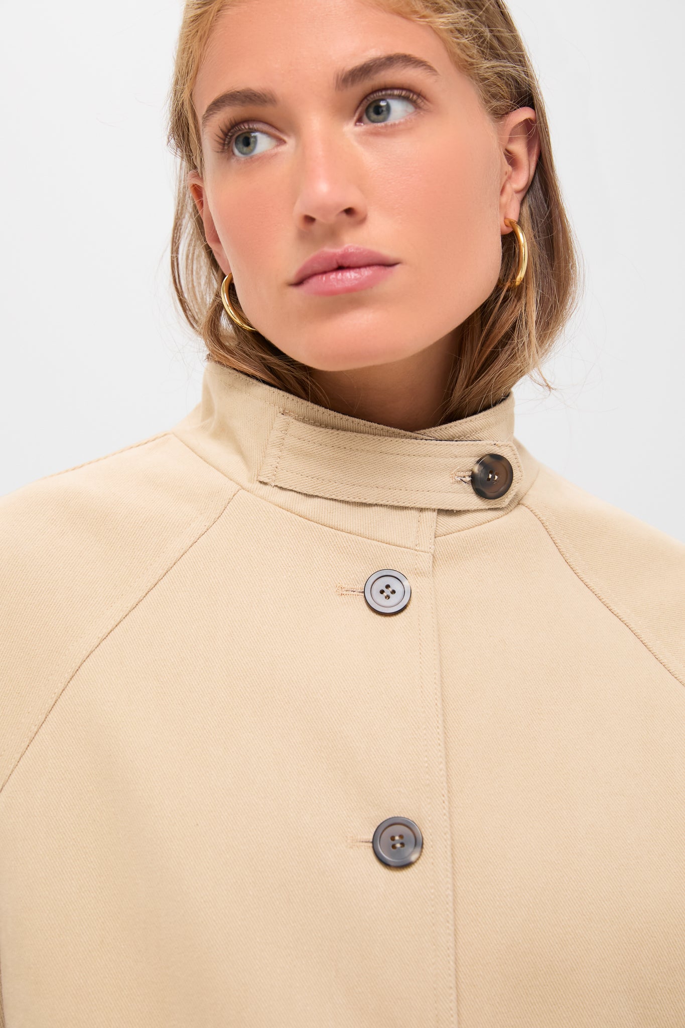 Beige and Navy Oakley Coat