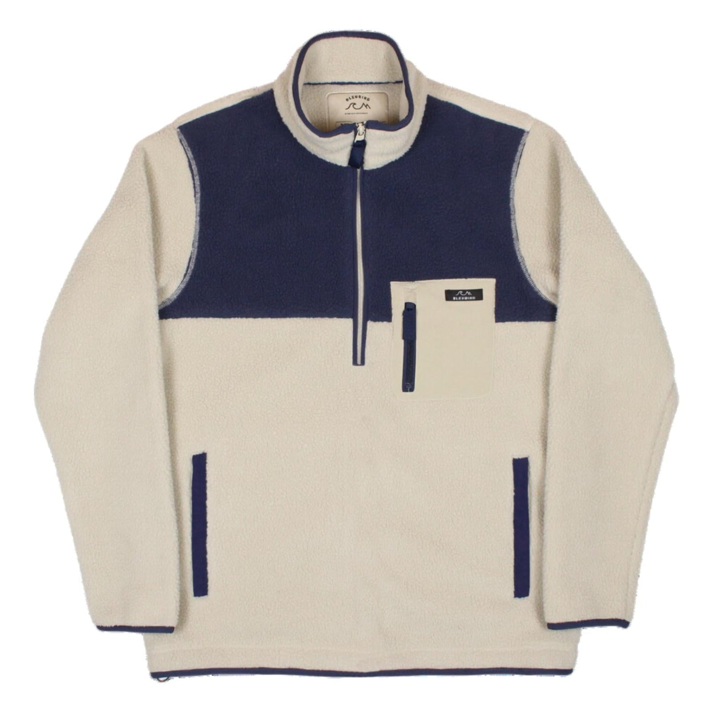 Bleubird Adult Polar Half Zip Mid Pile Sherpa Fleece