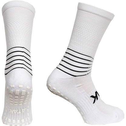 Atak Mens C-Grip Mid Leg Compression Football Socks - White
