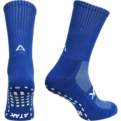 Atak Mens Shox Grip Non-Slip Football Socks Blue