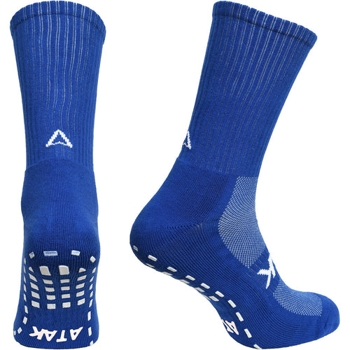 Atak Mens Shox Grip Non-Slip Football Socks Blue