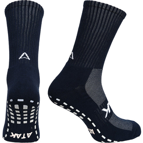 Atak Mens Shox Grip Non-Slip Football Socks Navy