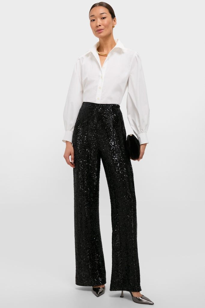 Black Sequin Tatum Pants