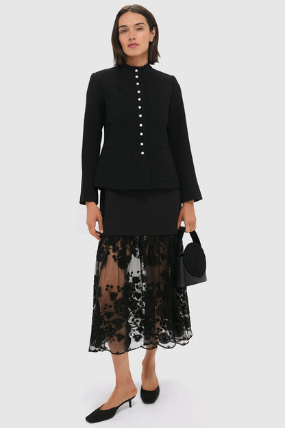 Black Suzette Sportswear Jacket